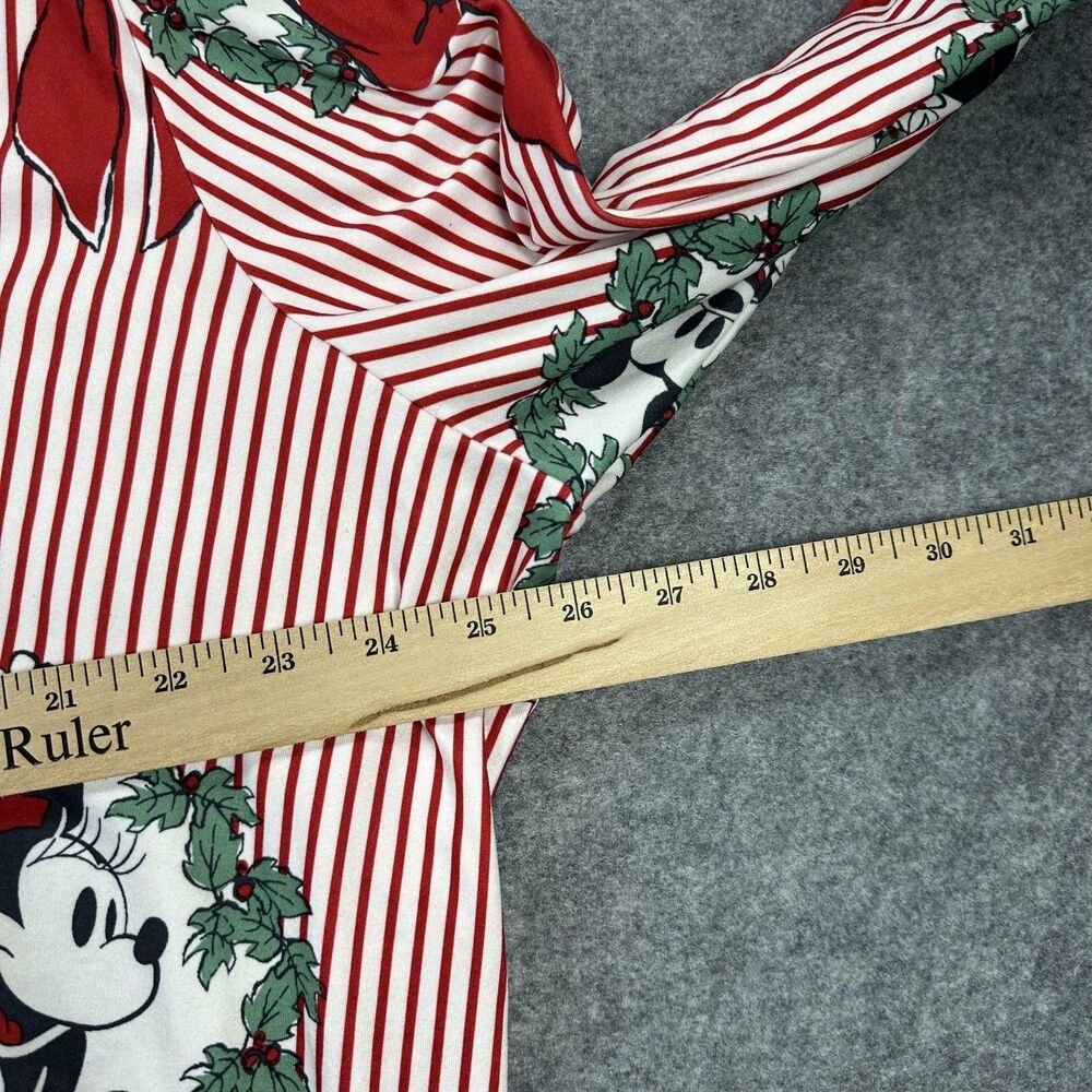 Disney x Primark Pajama Top Womens 2XL Red Mickey Minnie Christmas Button Shirt - Picture 7 of 9
